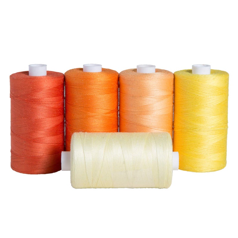Connecting Threads 100% Cotton Thread Sets - 1200 Yard Spools (Set of 5 - Citrus Punch) - Image 2